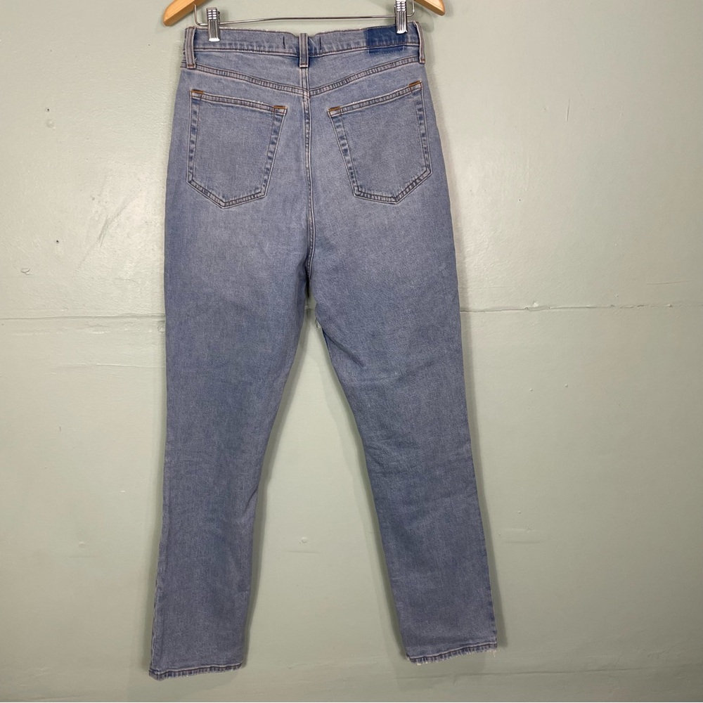 Abercrombie and Fitch The 90's Slim Straight Ultra High Rise Curve Love Blue - Picture 7 of 10